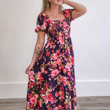Francesca Dress - Navy-dress- Hometown Style HTS, women's in store and online boutique located in Ingersoll, Ontario