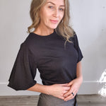 Lita Top - Black-blouse- Hometown Style HTS, women's in store and online boutique located in Ingersoll, Ontario