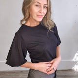 Lita Top - Black-blouse- Hometown Style HTS, women's in store and online boutique located in Ingersoll, Ontario