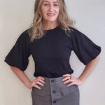 Lita Top - Black-blouse- Hometown Style HTS, women's in store and online boutique located in Ingersoll, Ontario
