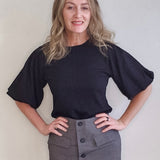 Lita Top - Black-blouse- Hometown Style HTS, women's in store and online boutique located in Ingersoll, Ontario