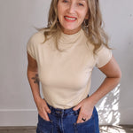 Nicolas Top - Beige-Casual Tops- Hometown Style HTS, women's in store and online boutique located in Ingersoll, Ontario