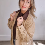 Faux Suede Barn Jacket-Coat & Jackets- Hometown Style HTS, women's in store and online boutique located in Ingersoll, Ontario