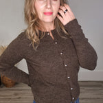 Niel Cardigan - Chocolate Brown-cardigan- Hometown Style HTS, women's in store and online boutique located in Ingersoll, Ontario