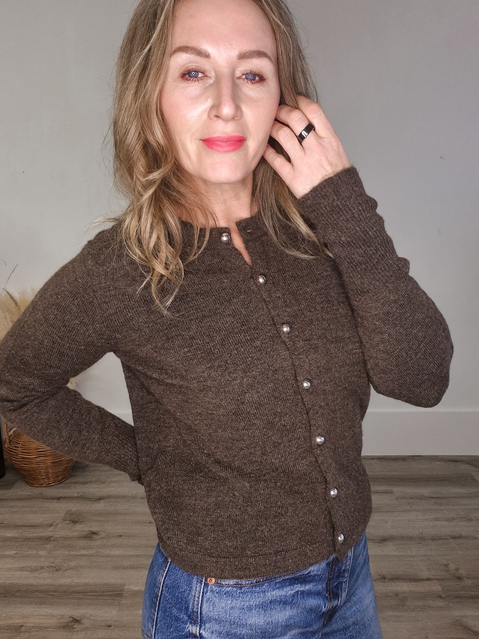 Niel Cardigan - Chocolate Brown-cardigan- Hometown Style HTS, women's in store and online boutique located in Ingersoll, Ontario