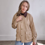 Faux Suede Barn Jacket-Coat & Jackets- Hometown Style HTS, women's in store and online boutique located in Ingersoll, Ontario