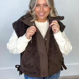 Cozy Sherpa Vest - Brown-vest- Hometown Style HTS, women's in store and online boutique located in Ingersoll, Ontario
