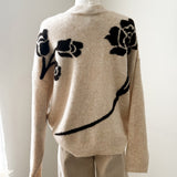 BYOMEA FLOWER JUMPER 4 - Birch/Java-Sweaters and Cardigans- Hometown Style HTS, women's in store and online boutique located in Ingersoll, Ontario