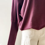 BYMMORLA BAT JUMPER - Fig-Casual Tops- Hometown Style HTS, women's in store and online boutique located in Ingersoll, Ontario