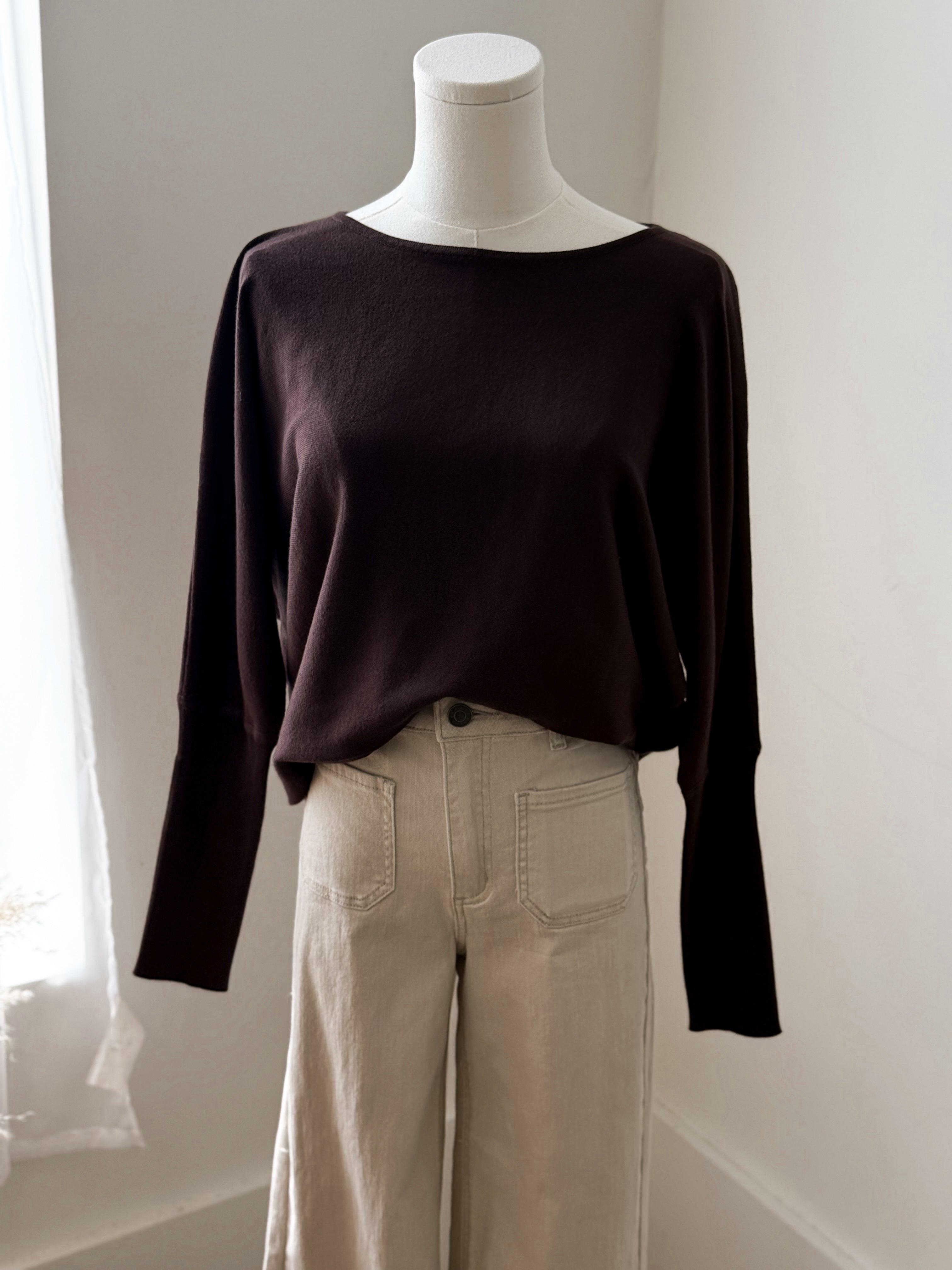 BYMMORLA BAT JUMPER - Java-Casual Tops- Hometown Style HTS, women's in store and online boutique located in Ingersoll, Ontario