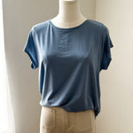 VMAVA PLAIN SS TOP JRS - Periwinkle-Casual Tops- Hometown Style HTS, women's in store and online boutique located in Ingersoll, Ontario