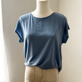 VMAVA PLAIN SS TOP JRS - Periwinkle-Casual Tops- Hometown Style HTS, women's in store and online boutique located in Ingersoll, Ontario