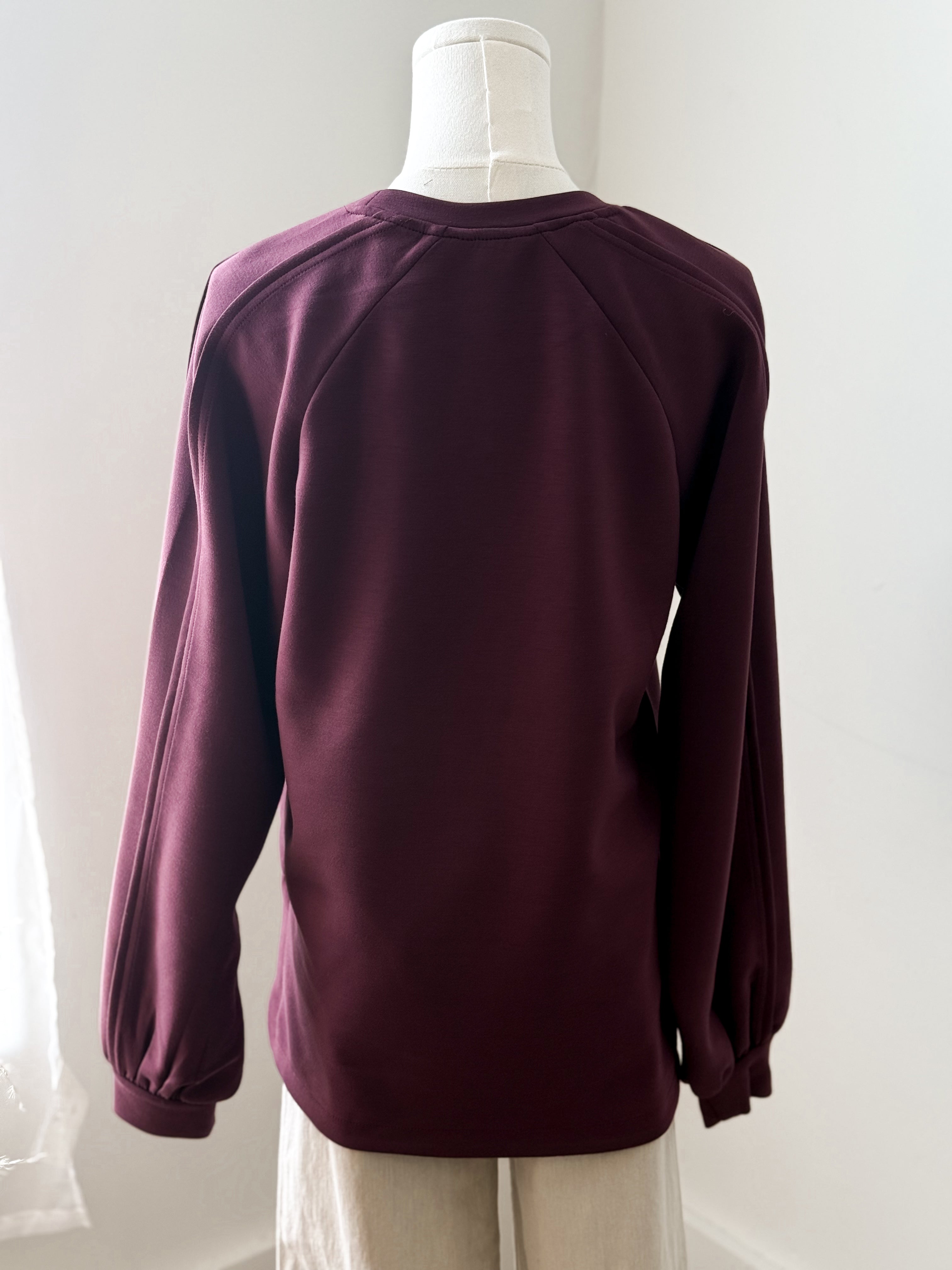 BYPUSTI SLIT SWEATSHIRT 2 - Fig-Casual Tops- Hometown Style HTS, women's in store and online boutique located in Ingersoll, Ontario