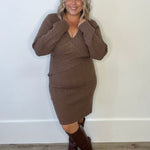 Cable Crossover Knit Dress - Coco-dress- Hometown Style HTS, women's in store and online boutique located in Ingersoll, Ontario