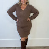 Cable Crossover Knit Dress - Coco-dress- Hometown Style HTS, women's in store and online boutique located in Ingersoll, Ontario