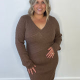 Cable Crossover Knit Dress - Coco-dress- Hometown Style HTS, women's in store and online boutique located in Ingersoll, Ontario