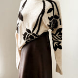BYOMEA FLOWER JUMPER 4 - Birch/Java-Sweaters and Cardigans- Hometown Style HTS, women's in store and online boutique located in Ingersoll, Ontario