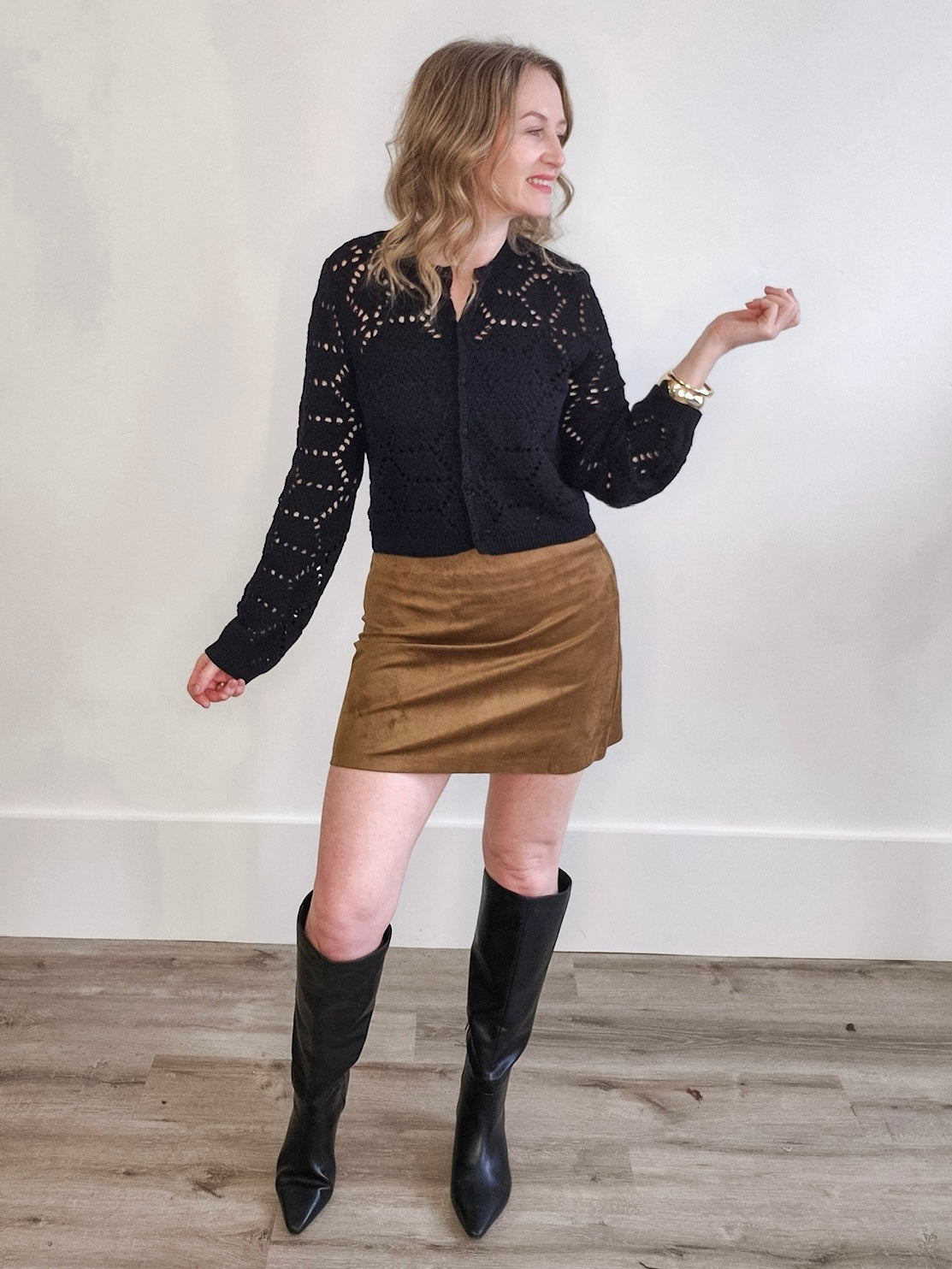 Ciera Suede Mini Skirt - Coconut-Skirt- Hometown Style HTS, women's in store and online boutique located in Ingersoll, Ontario