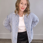 Z Supply Boulder Knit Denim Jacket-Coat & Jackets- Hometown Style HTS, women's in store and online boutique located in Ingersoll, Ontario