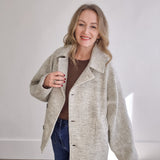 Boucle Jacket - Grey-Coat & Jackets- Hometown Style HTS, women's in store and online boutique located in Ingersoll, Ontario