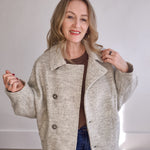 Boucle Jacket - Grey-Coat & Jackets- Hometown Style HTS, women's in store and online boutique located in Ingersoll, Ontario