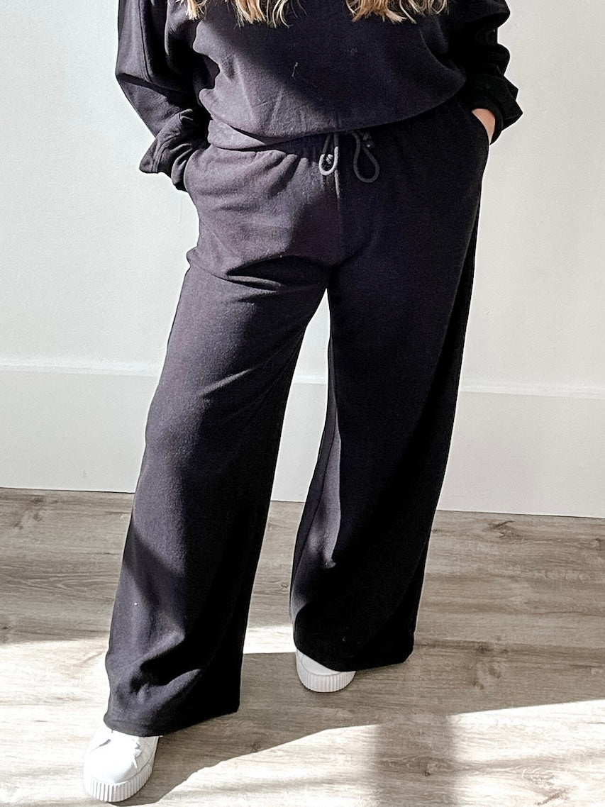 Women's Jogger Pant - Black-Bottoms- Hometown Style HTS, women's in store and online boutique located in Ingersoll, Ontario