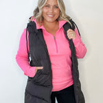 Half Zip Sweatshirt - Midnight Rose-Sweaters and Cardigans- Hometown Style HTS, women's in store and online boutique located in Ingersoll, Ontario