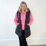 Half Zip Sweatshirt - Midnight Rose-Sweaters and Cardigans- Hometown Style HTS, women's in store and online boutique located in Ingersoll, Ontario