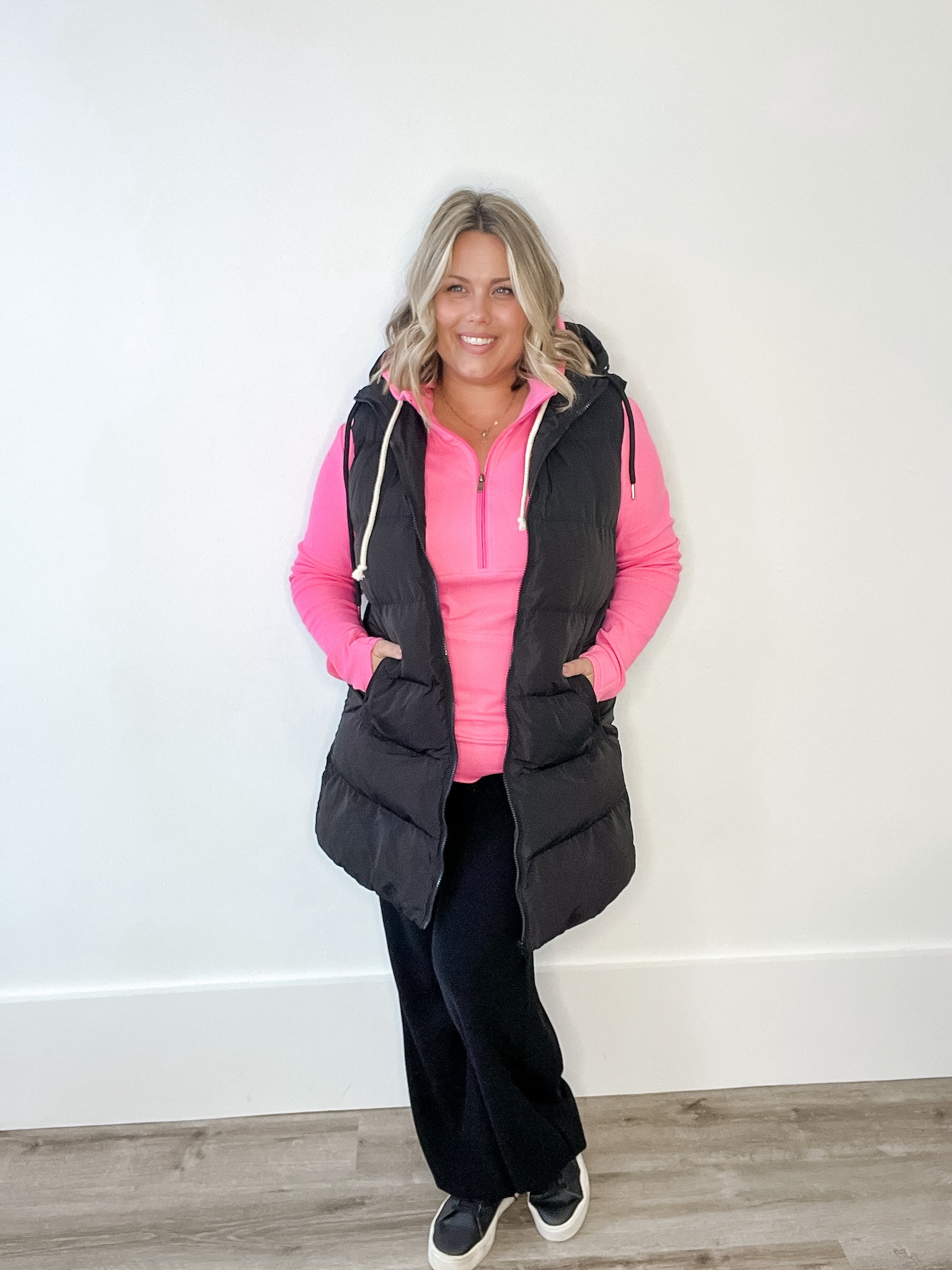 Half Zip Sweatshirt - Midnight Rose-Sweaters and Cardigans- Hometown Style HTS, women's in store and online boutique located in Ingersoll, Ontario