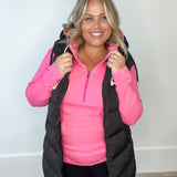 Half Zip Sweatshirt - Midnight Rose-Sweaters and Cardigans- Hometown Style HTS, women's in store and online boutique located in Ingersoll, Ontario