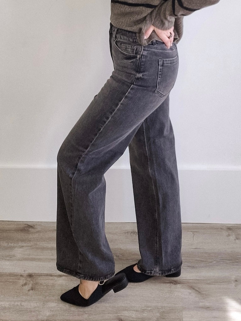 Meadow HW Reg Fit Jeans- Grey Vintage-Denim- Hometown Style HTS, women's in store and online boutique located in Ingersoll, Ontario
