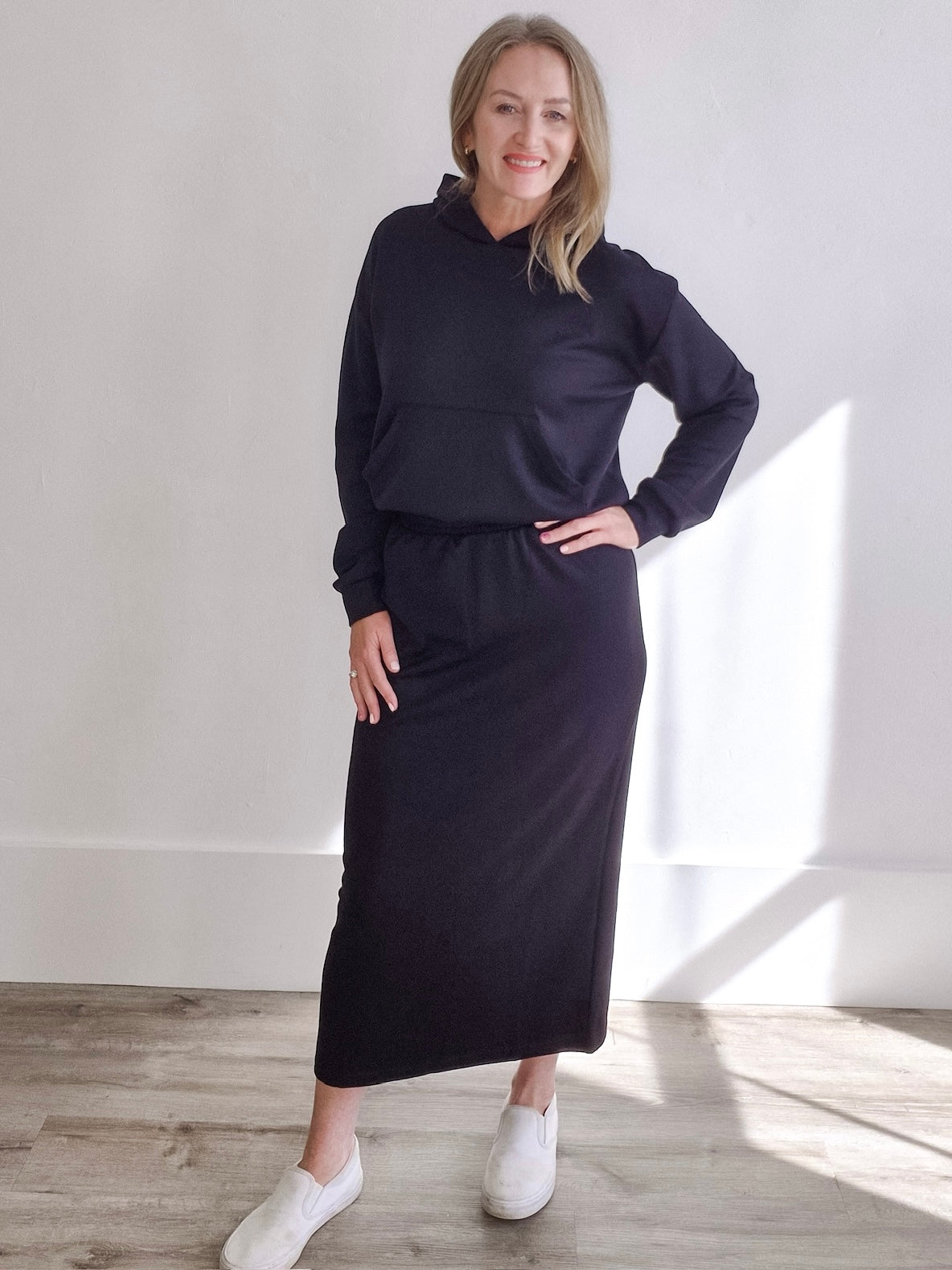 Annika Skirt - Deep Black-skirt- Hometown Style HTS, women's in store and online boutique located in Ingersoll, Ontario