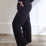 Annika Trousers - Deep Black-Pants- Hometown Style HTS, women's in store and online boutique located in Ingersoll, Ontario