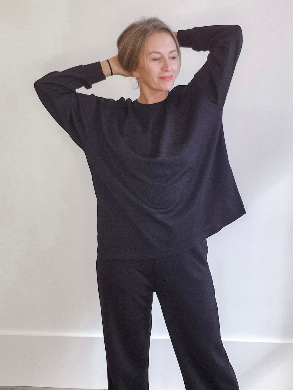 Annika Pullover - Deep Black-Casual Tops- Hometown Style HTS, women's in store and online boutique located in Ingersoll, Ontario