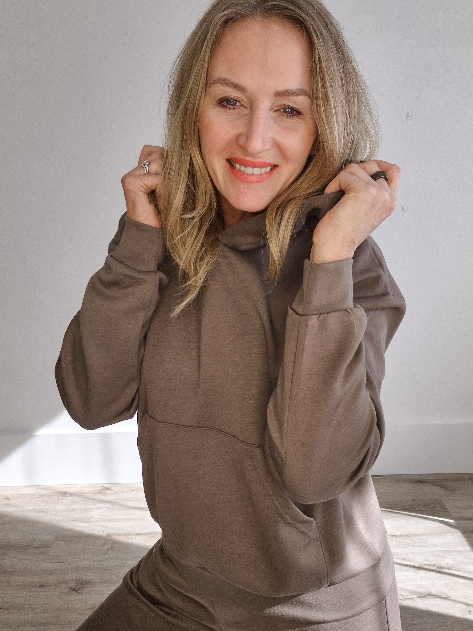 Annika Hooded Sweatshirt - Morel-Casual Tops- Hometown Style HTS, women's in store and online boutique located in Ingersoll, Ontario