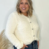 Maxie Fluffy Cardigan- Cream-Sweaters and Cardigans- Hometown Style HTS, women's in store and online boutique located in Ingersoll, Ontario