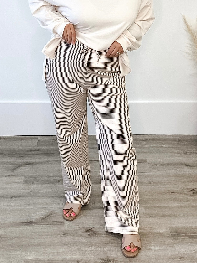 Striped Knit Pant-Bottoms- Hometown Style HTS, women's in store and online boutique located in Ingersoll, Ontario