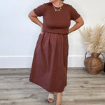 Mixed Media Sweater Midi Dress-dress- Hometown Style HTS, women's in store and online boutique located in Ingersoll, Ontario