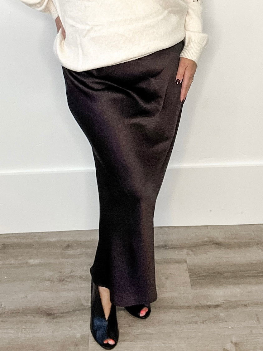 Lotte Skirt - Black Coffee-skirt- Hometown Style HTS, women's in store and online boutique located in Ingersoll, Ontario