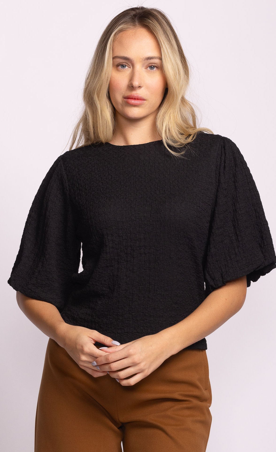 Lita Top - Black-blouse- Hometown Style HTS, women's in store and online boutique located in Ingersoll, Ontario