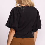 Lita Top - Black-blouse- Hometown Style HTS, women's in store and online boutique located in Ingersoll, Ontario