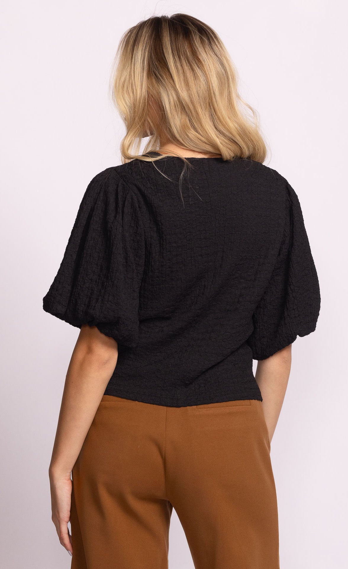 Lita Top - Black-blouse- Hometown Style HTS, women's in store and online boutique located in Ingersoll, Ontario