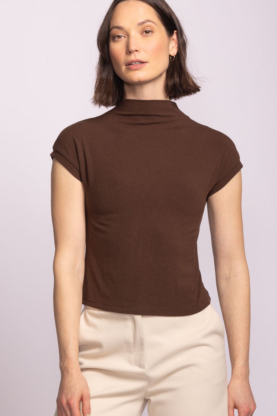 Nicolas Top - Brown-Casual Tops- Hometown Style HTS, women's in store and online boutique located in Ingersoll, Ontario