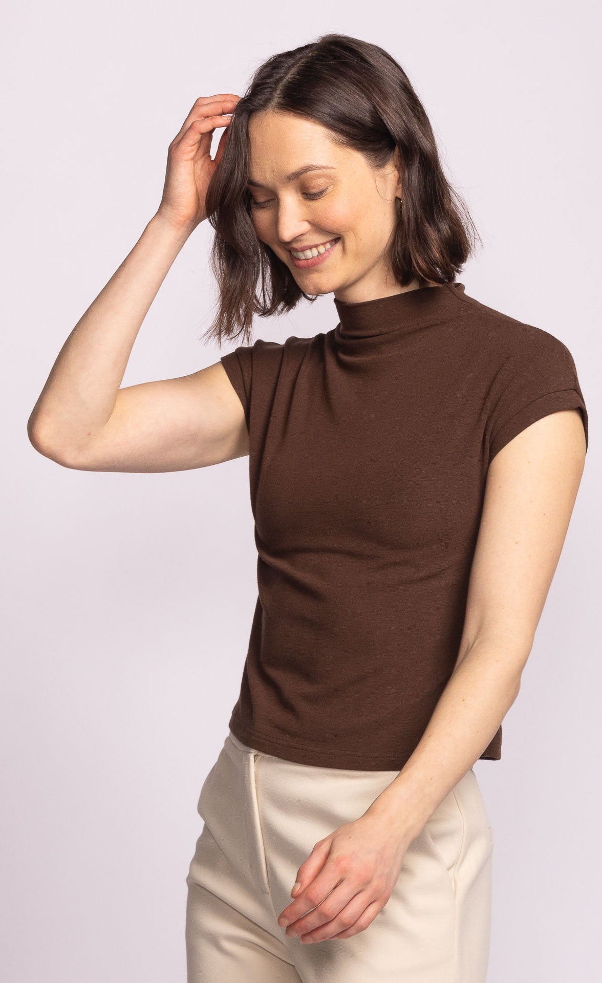 Nicolas Top - Brown-Casual Tops- Hometown Style HTS, women's in store and online boutique located in Ingersoll, Ontario