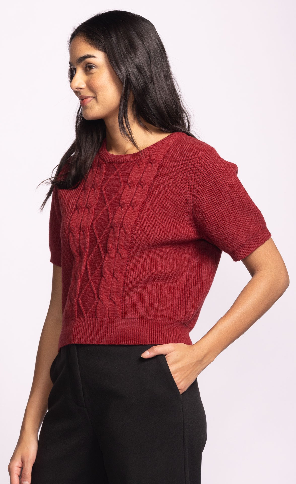 Abby Sweater - Wine-sweater- Hometown Style HTS, women's in store and online boutique located in Ingersoll, Ontario