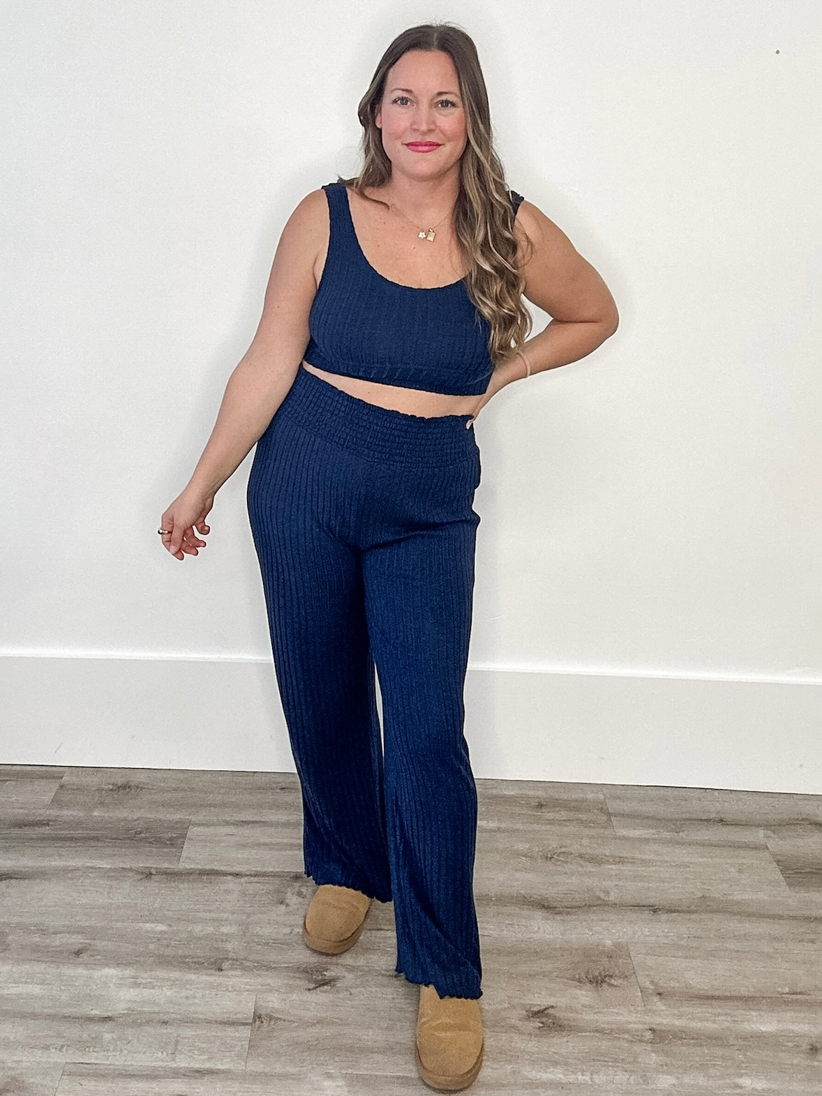 Zoe Rib Tank Bra - Blue Sapphire-Intimates- Hometown Style HTS, women's in store and online boutique located in Ingersoll, Ontario