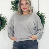 Regina Glitter Knit Pullover - Silver Metallic-Tops- Hometown Style HTS, women's in store and online boutique located in Ingersoll, Ontario