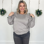 Regina Glitter Knit Pullover - Silver Metallic-Tops- Hometown Style HTS, women's in store and online boutique located in Ingersoll, Ontario