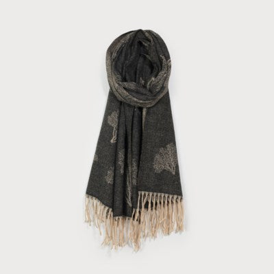 Large Silky Scarf with Fringes-Accessories- Hometown Style HTS, women's in store and online boutique located in Ingersoll, Ontario