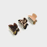 Trio of Printed and Solid Hair Clips-Accessories- Hometown Style HTS, women's in store and online boutique located in Ingersoll, Ontario